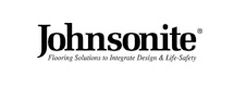 Johnsonite logo with the tagline "Flooring Solutions to Integrate Design & Life-Safety"—trusted commercial flooring company.